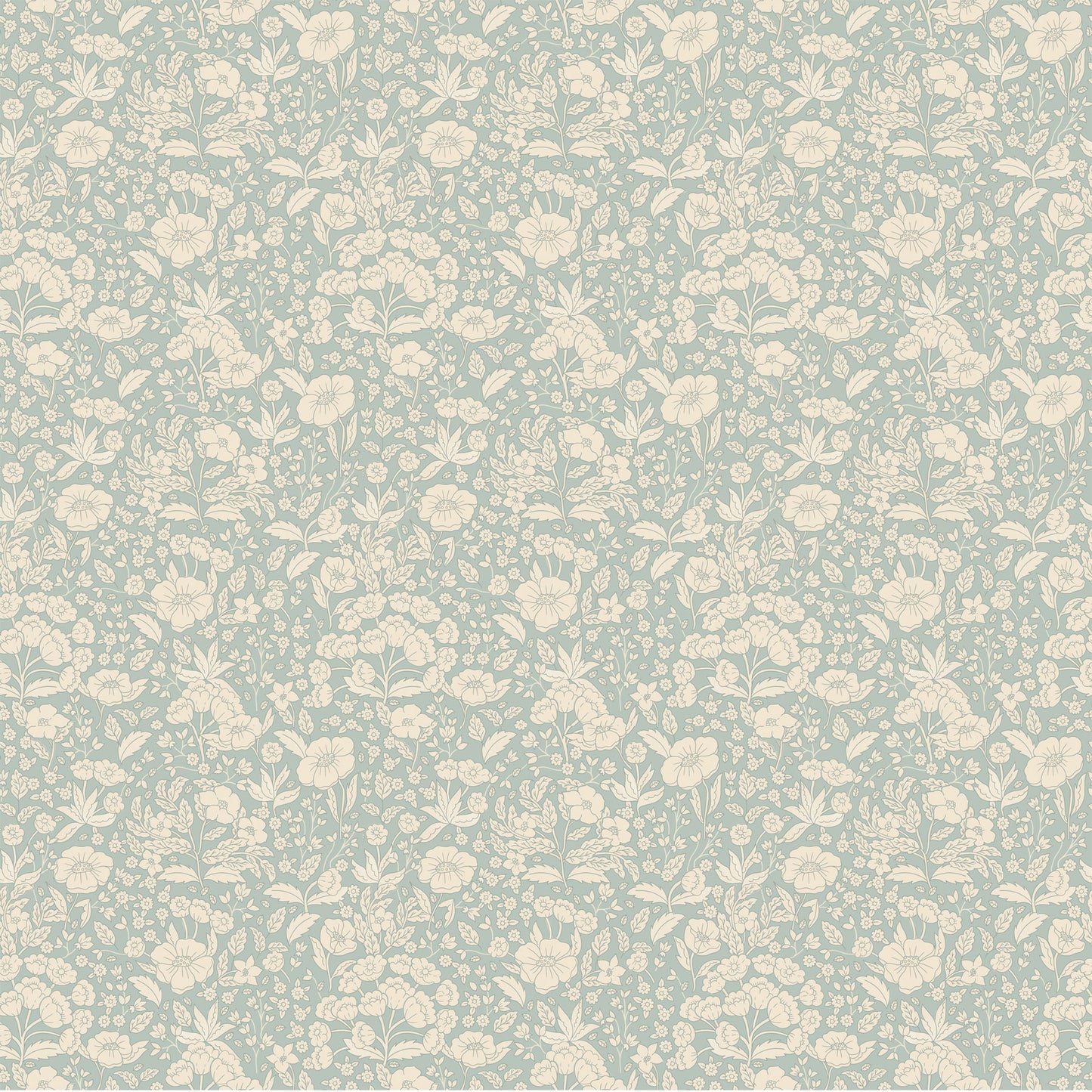 Summer Gray Wallpaper - Doris - Dusty Blue