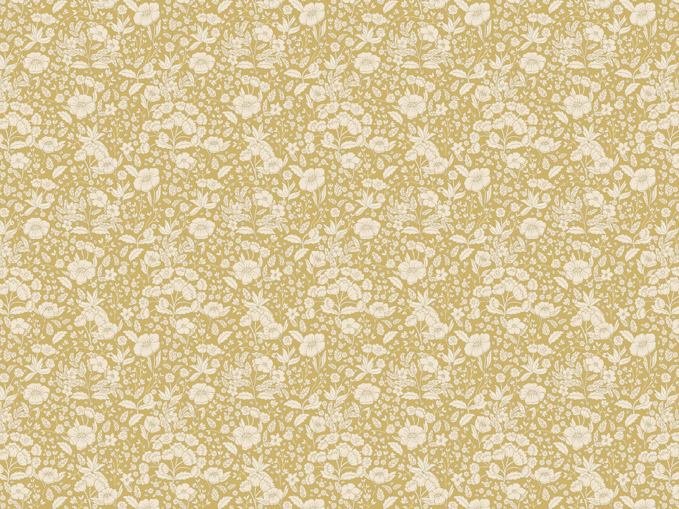 Summer Gray Wallpaper - Doris - Mustard