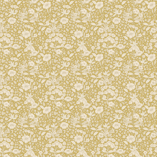 Summer Gray Behang - Doris - Mosterd