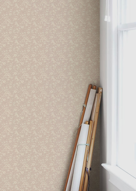 Summer Gray Wallpaper - Doris - Dusty Pink