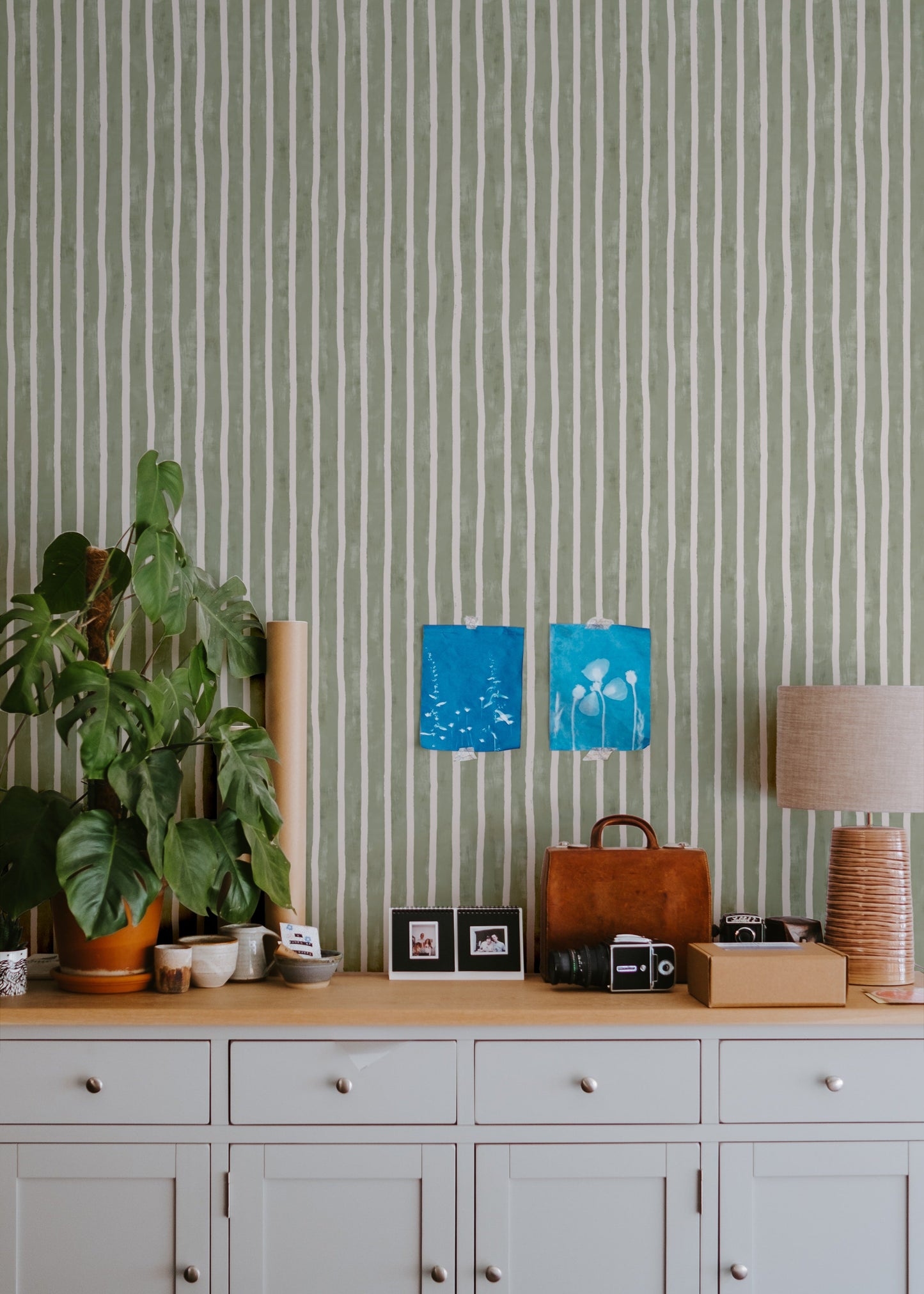 Atelier Streifen, Pinsel - Wiese