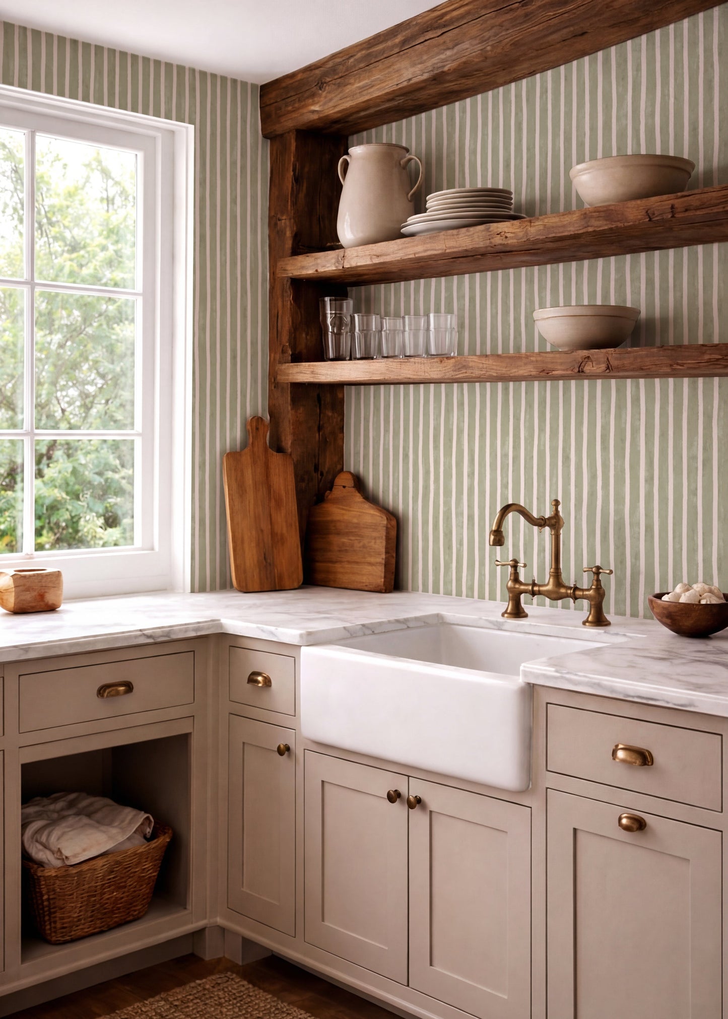 Atelier Streifen, Pinsel - Wiese