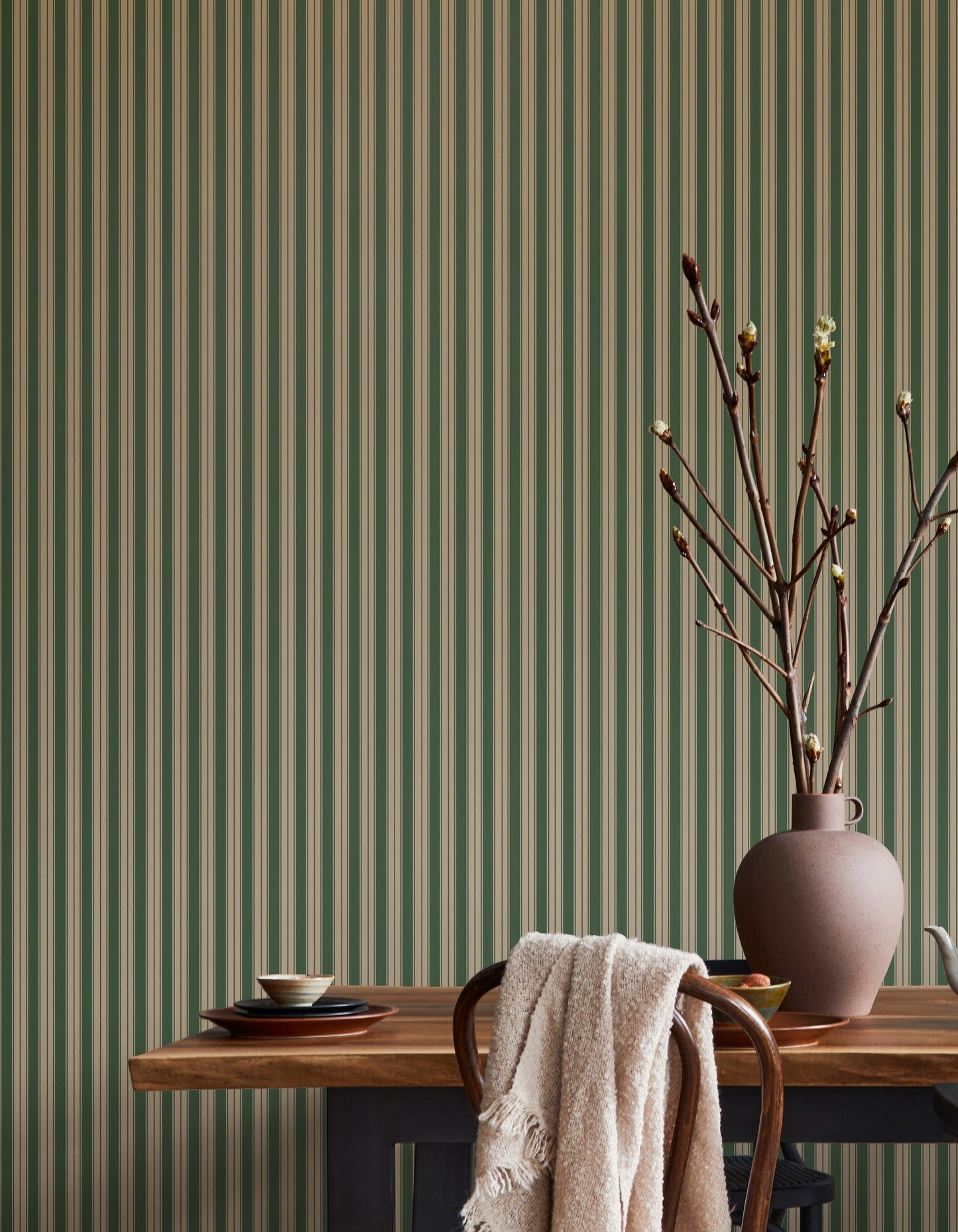 Wallpaper Stripes - Niton - Green