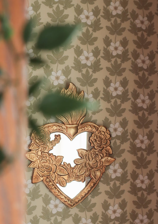 Summer Gray Behang - Wood Anemone - Beige