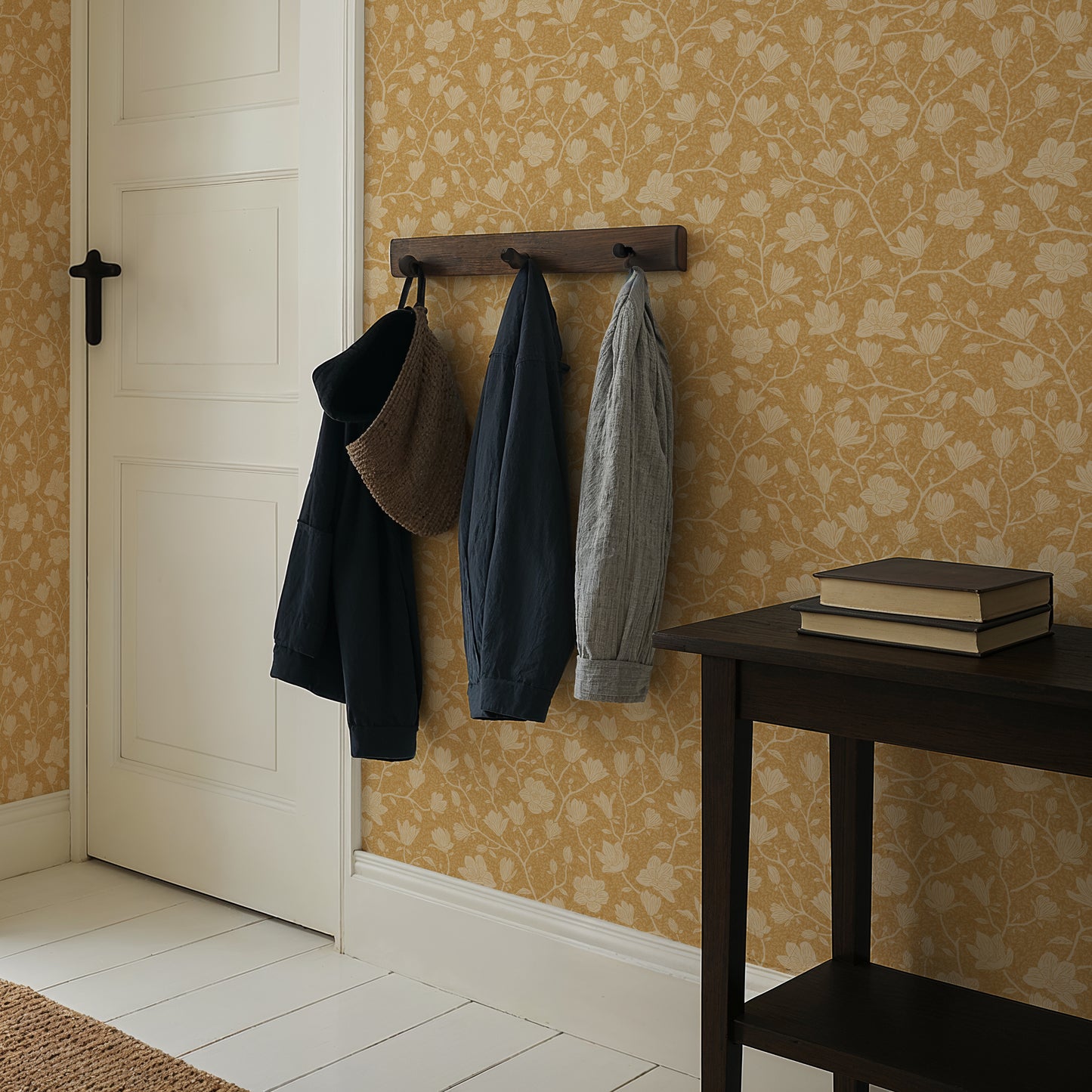 Summer Gray Wallpaper - Noah - Mustard