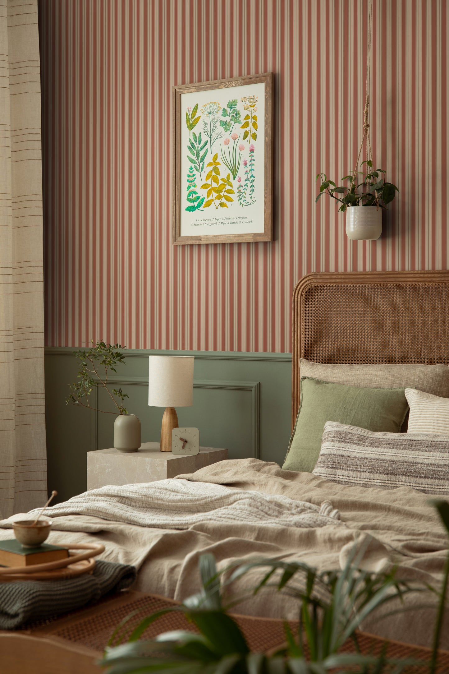 Wallpaper Stripes - Niton - Blush