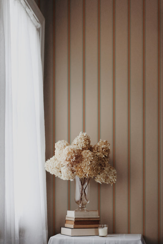 Wallpaper Stripes - Finn - Mediterranean