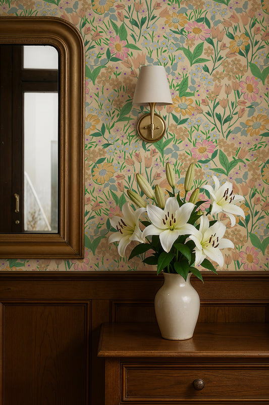 Summer Gray Behang - Lola - Fern