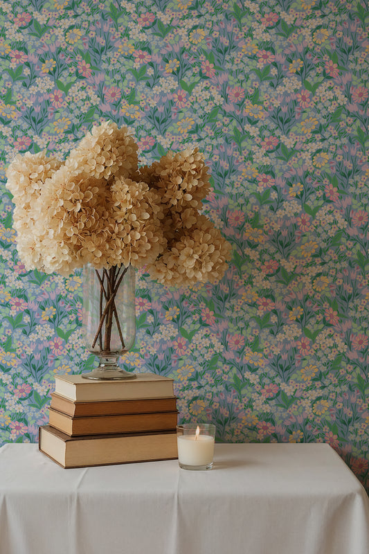 Summer Gray Behang - Lola, Petit - Sky Blue