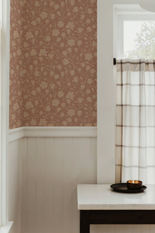 Summer Gray Behang - Noah - Terracotta