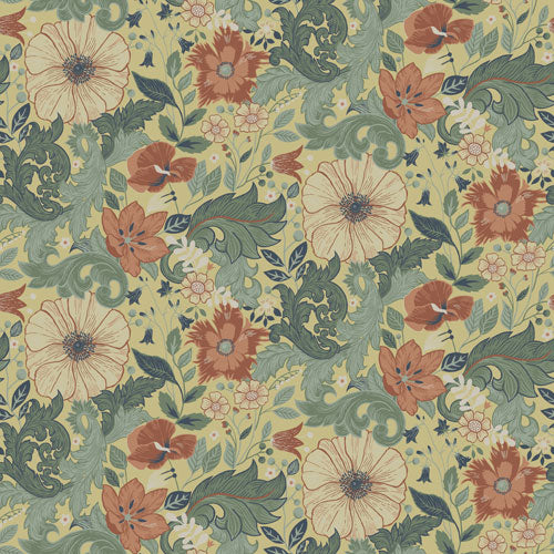 Midbec Wallpaper - Victor Garden - peach and yellow 13111