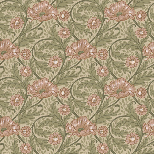 Midbec Wallpaper - Esther Garden - Green, Pink & Beige