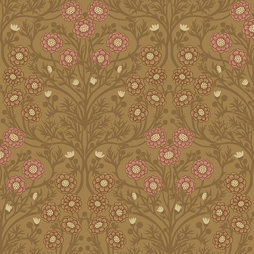 Midbec wallpaper  - Bellis - Mustard & Pink