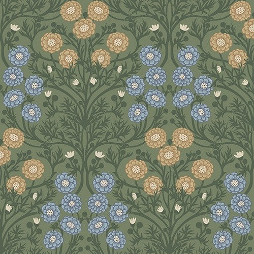 Midbec wallpaper  - Bellis - dark green