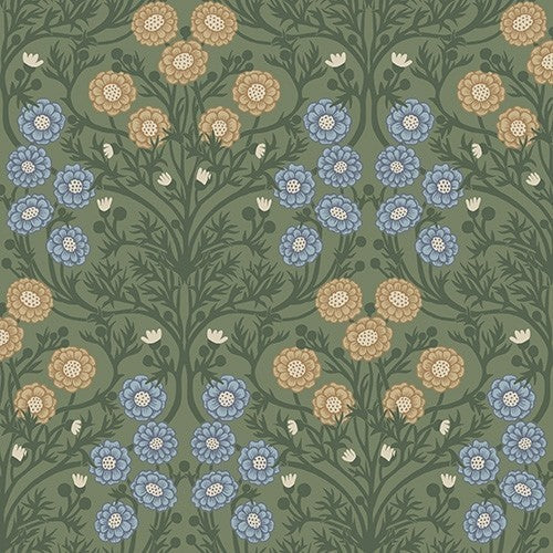 Midbec Tapete - Bellis - dunkelgrün