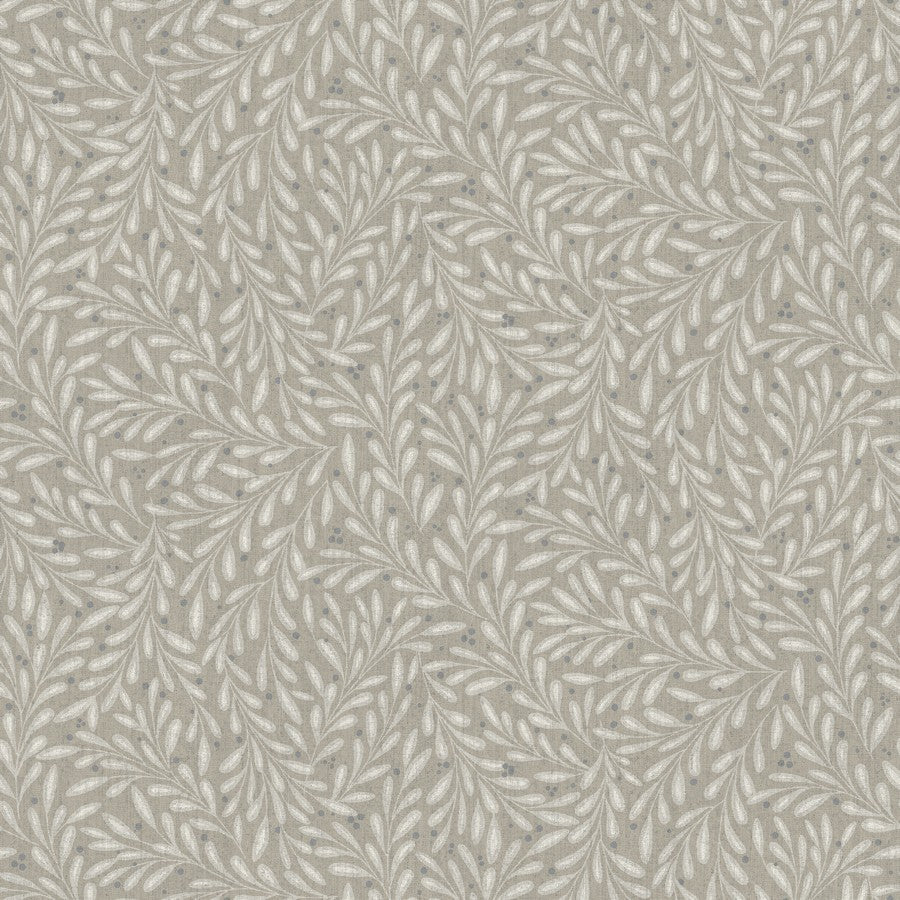 Midbec wallpaper - Small Leaf - Grey Beige