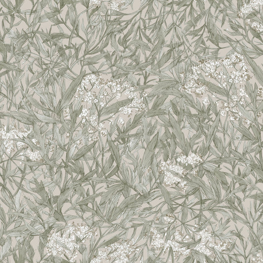 Bloemenbehang - Malin Sage Green