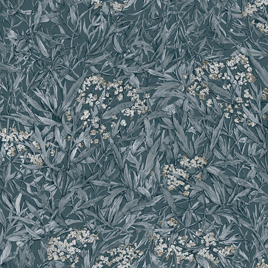 Bloemenbehang - Malin Indigo Blue