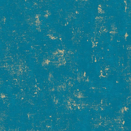 Wallpaper textured in blue & gold