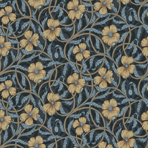Midbec Wallpaper - Poppy - Blue 28029