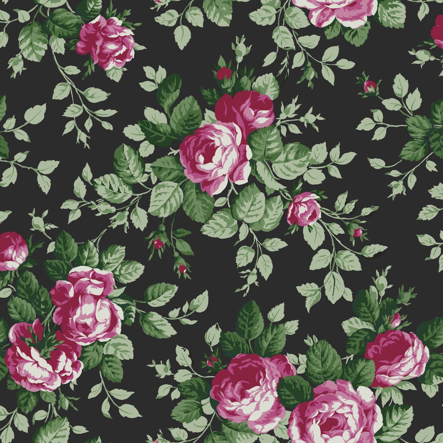Wallpaper roses black and pink