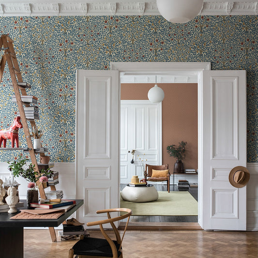 Midbec Behang - Pomona - Crème & Blauw 33013