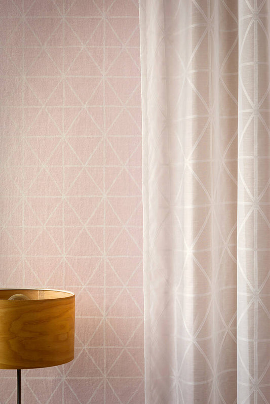 Wallpaper graphics in pink with white lines