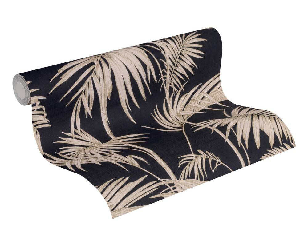Wallpaper palms with dark black background