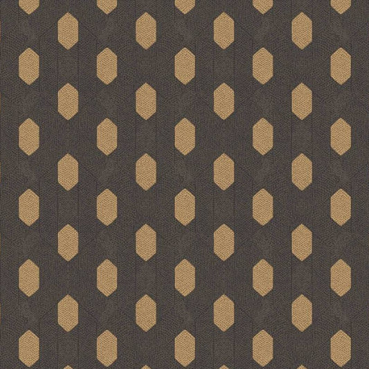 Wallpaper dots in black and gold