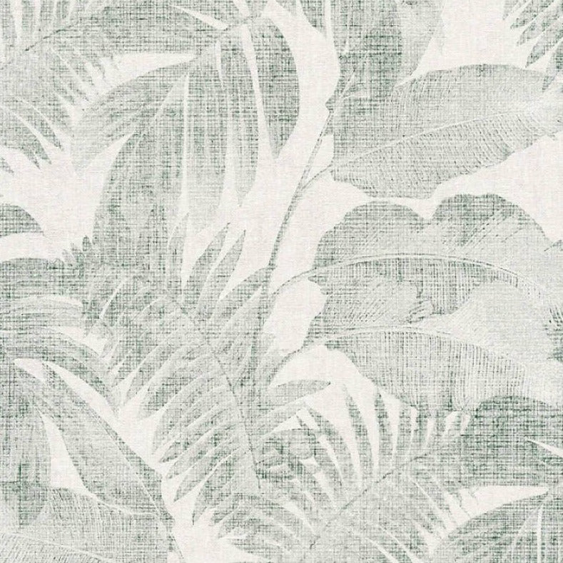 Wallpaper palm leaves with light green & beige