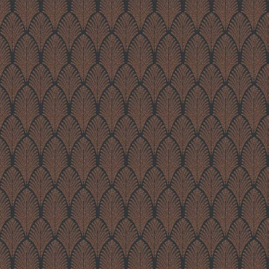 Wallpaper motif with black and copper
