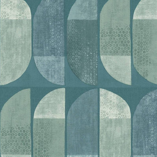 Geometrisch behang - decoratief patroon in groen