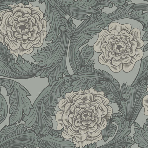 Midbec Wallpaper - Flowers & Leaves - Grays