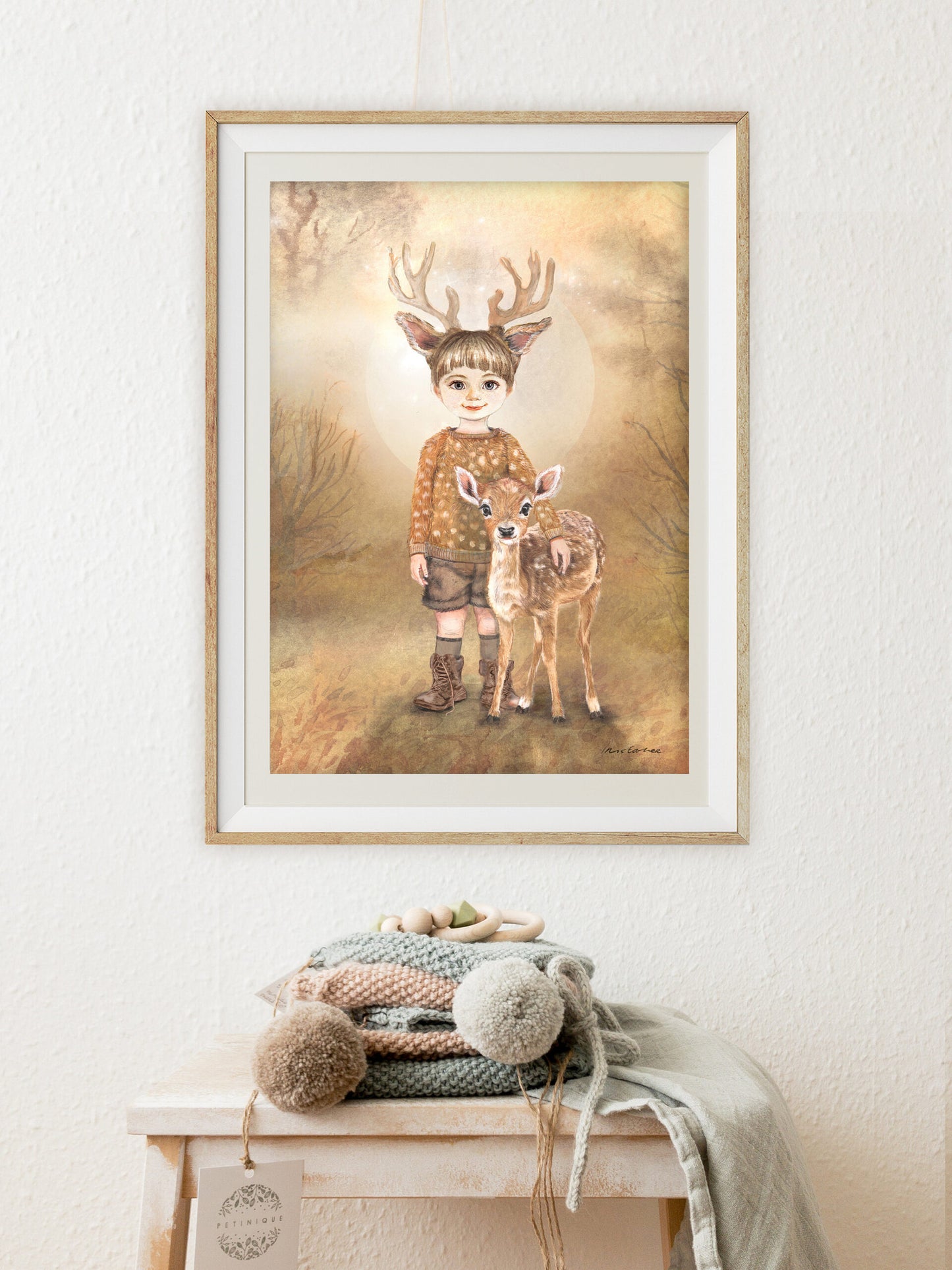 Kinderkamer kunst - Deer Spirit Animal door Iris Esther