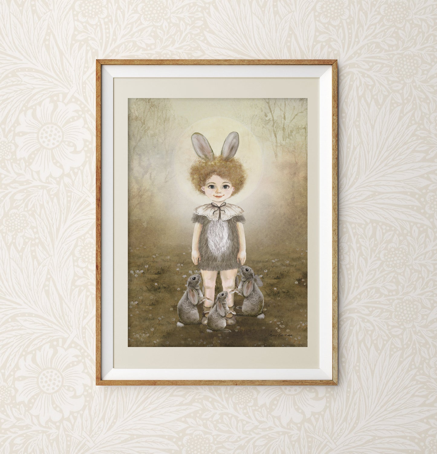 Nursery Art - Bunny Spirit Animal by Iris Esther