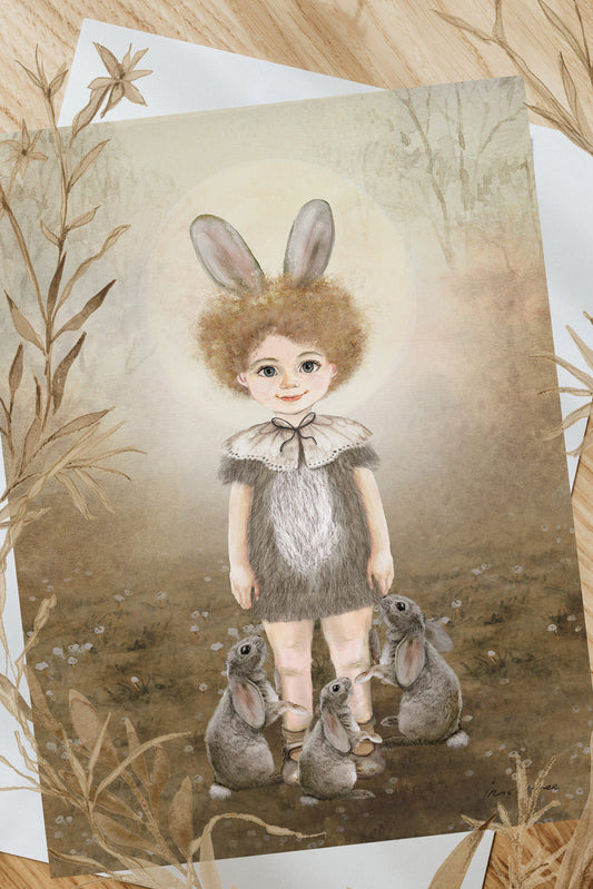 Kinderkamer kunst - Bunny Spirit Animal door Iris Esther