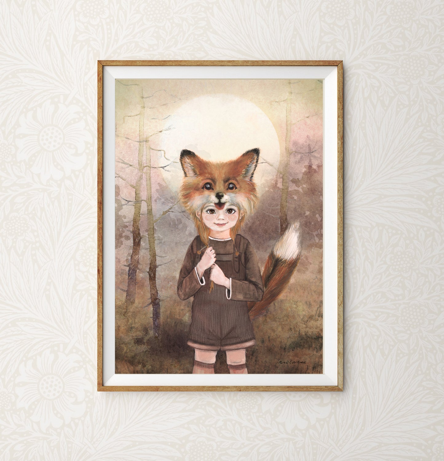 Kinderkamer kunst - Fox Spirit Animal door Iris Esther