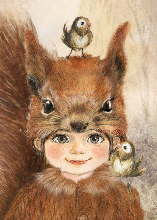 Nursery Art - Squirrel Spirit Animal by Iris Esther