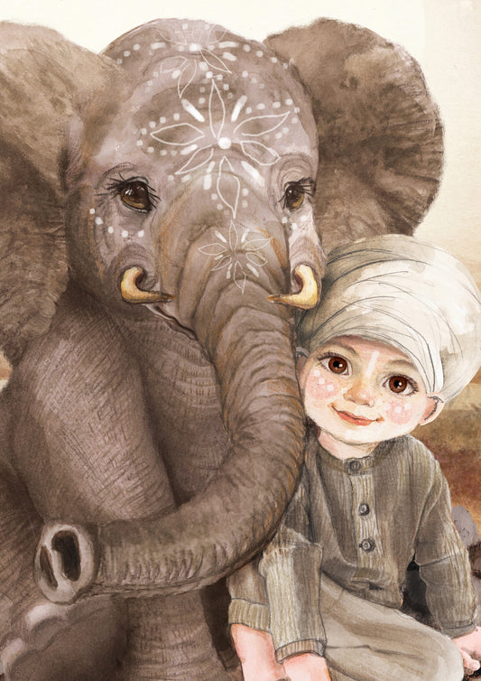 Nursery Art - Elephant Spirit Animal by Iris Esther