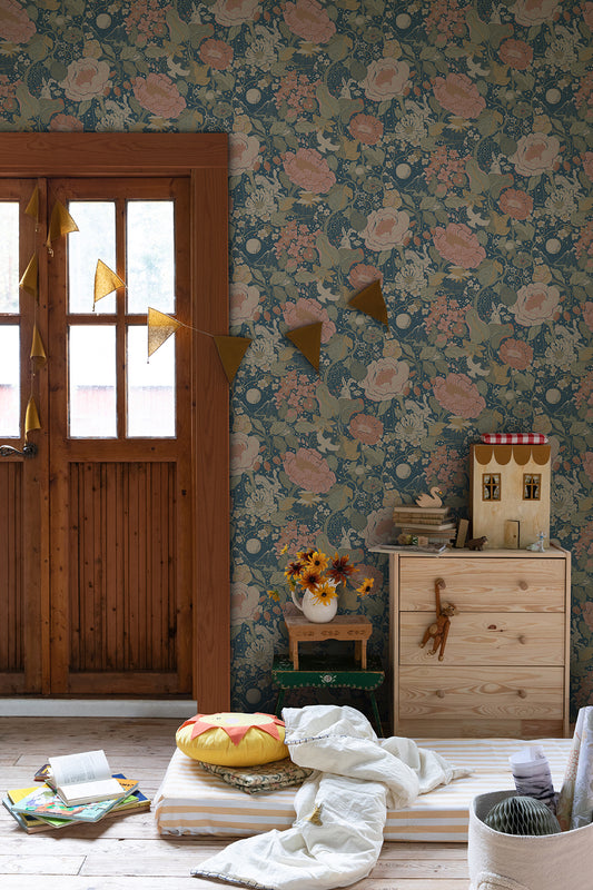 Kwekerij behang - Grow - Blue