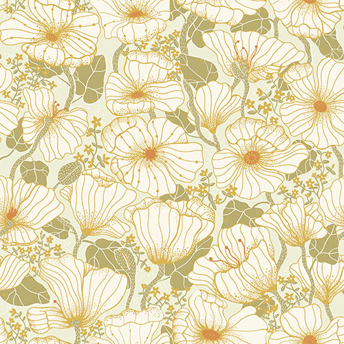 Midbec wallpaper  - Matilda - pale yellow