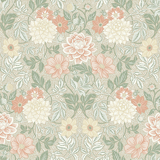 Borastapeter Wallpaper - Dahlia Garden - Light Green