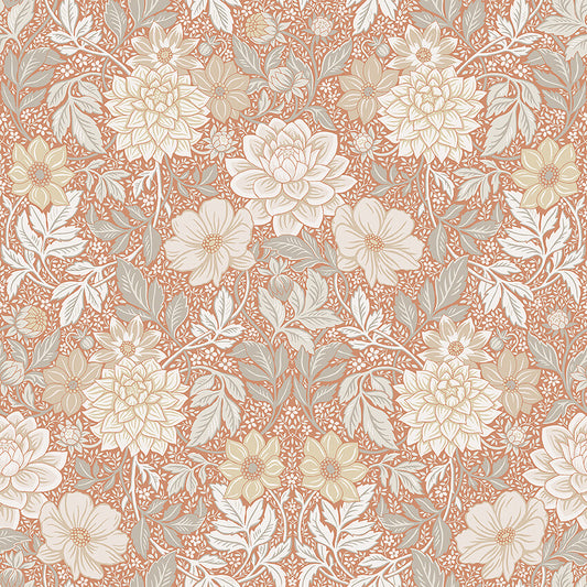 Borastapeter Behang - Dahlia Garden - Oranje