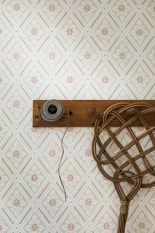 Bloemenbehang - Bloemen Trellis - Klassiek patroon