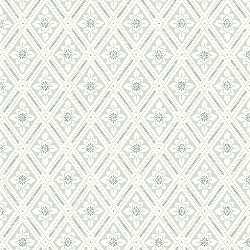 Borastapeter Wallpaper - Ester trellis - Classic Pattern, Blue