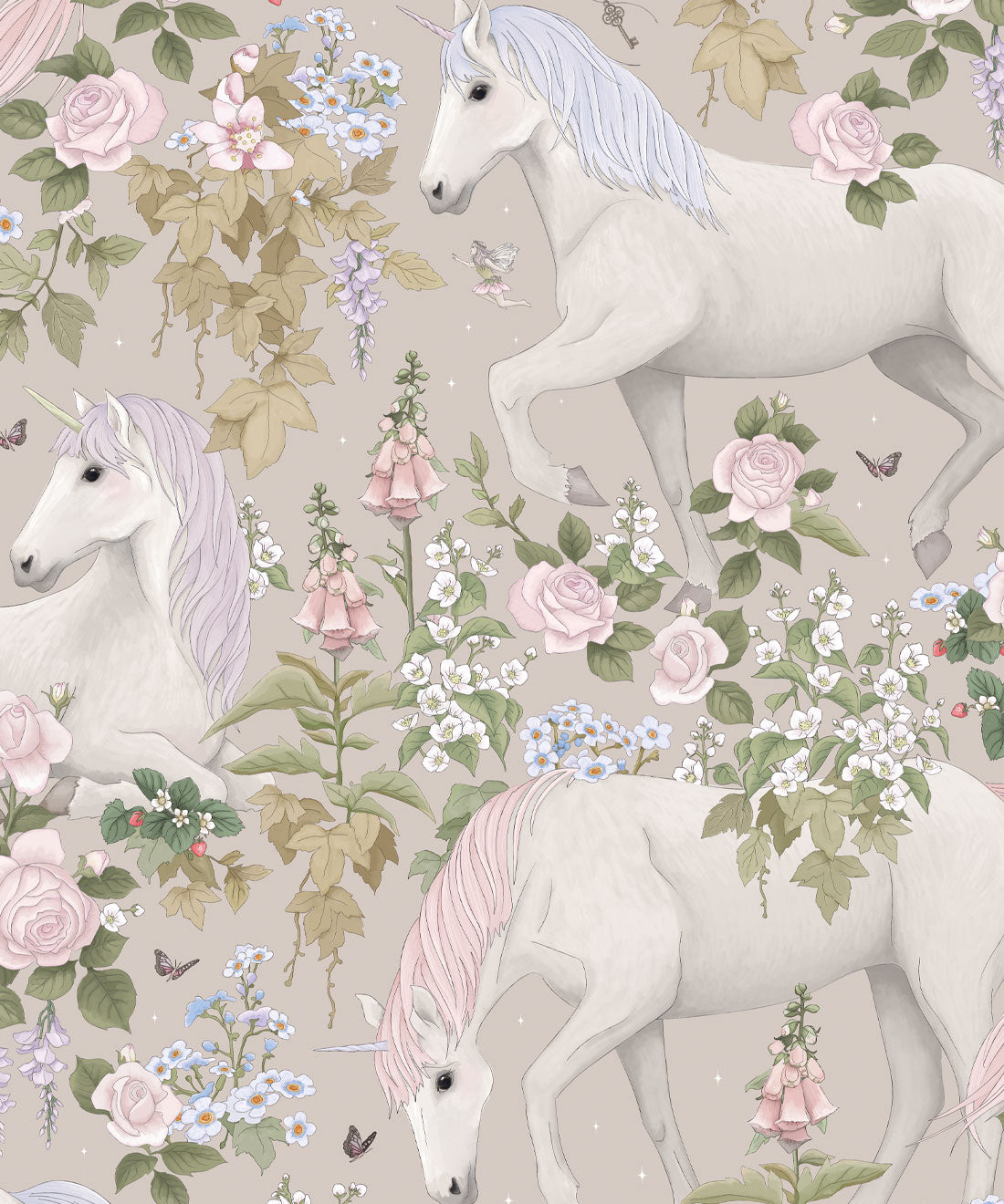 Nursery Wallpaper - Field of Dreams by Fleur Harris - Skipping Stone