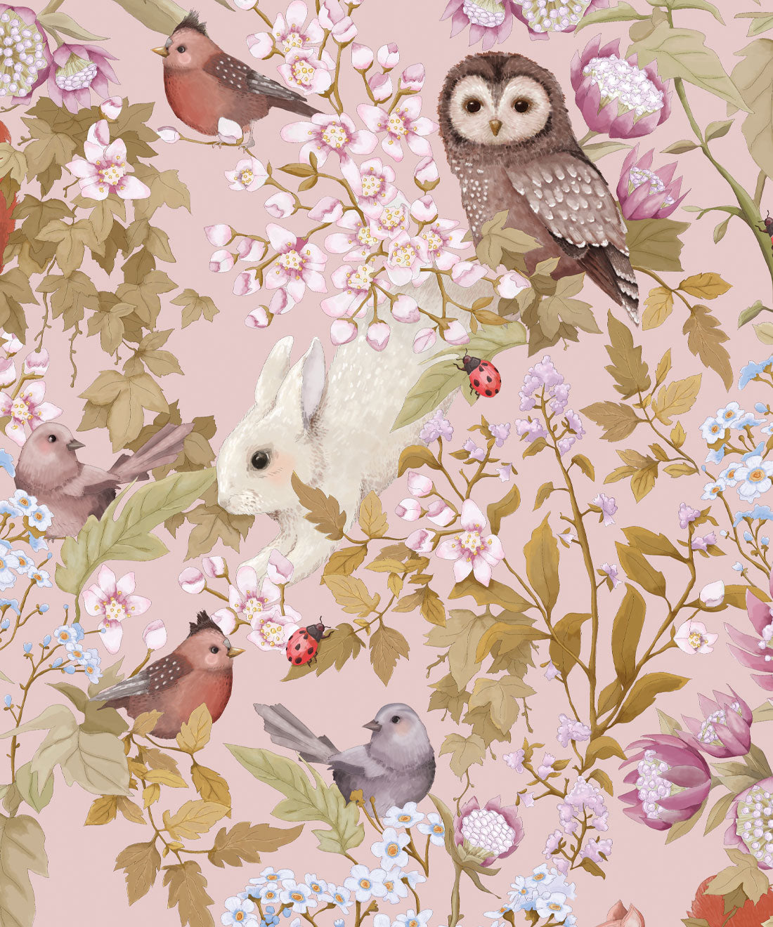 Wallpaper - Woodlands by Fleur Harris - Darling Pink