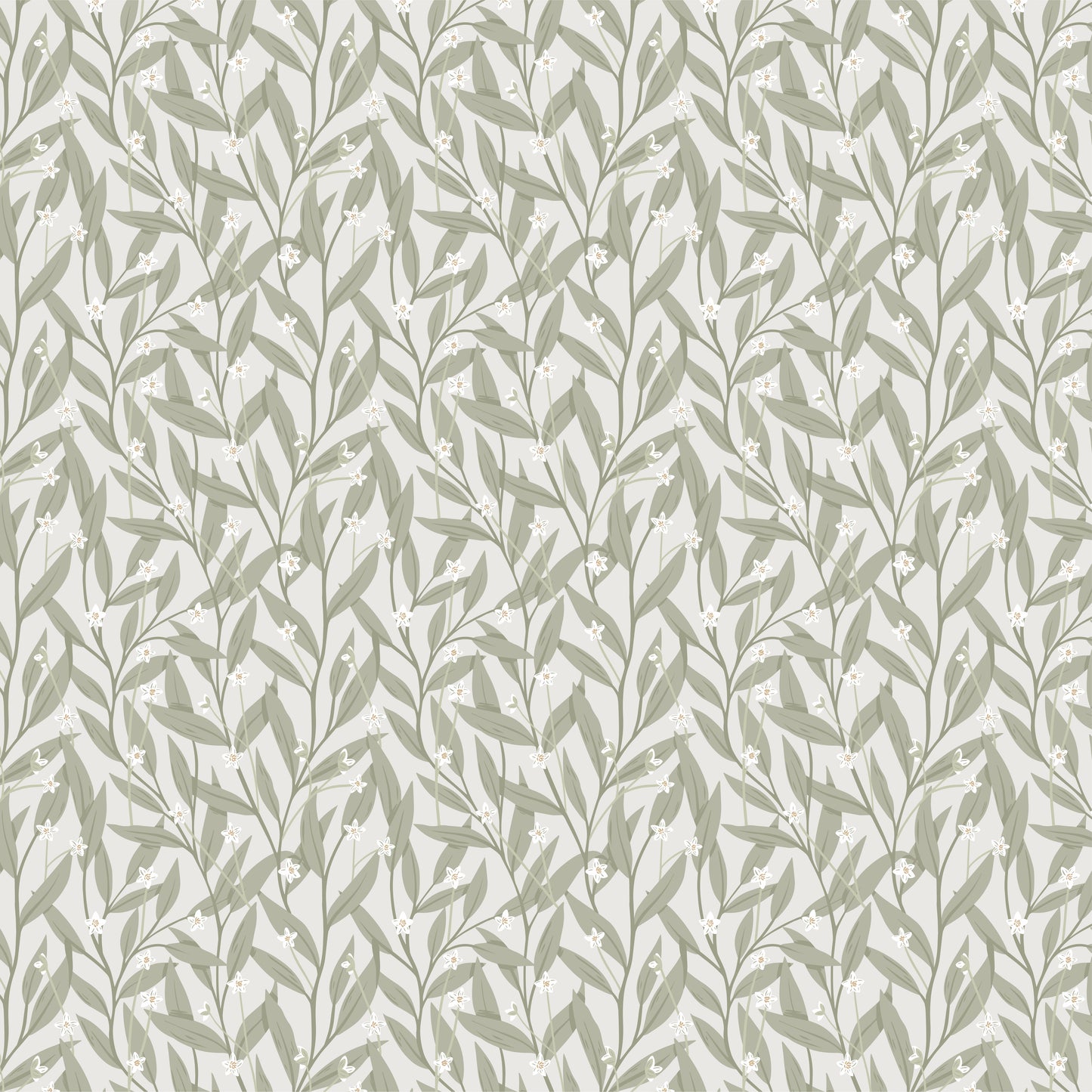 Summer Gray Wallpaper - Anemone - Light Green
