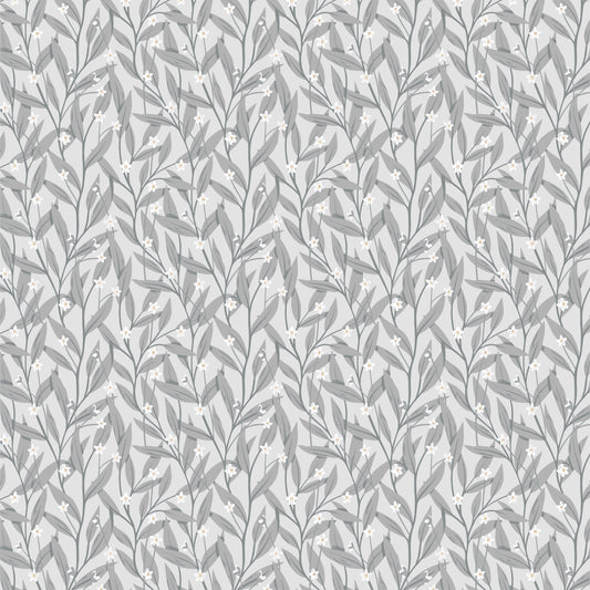 Summer Gray Wallpaper - Anemone - Blue Grey