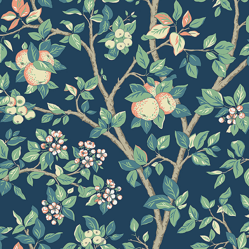 Borastapeter Wallpaper - Ingrid Marie Apple 7651 - Midnight Blue